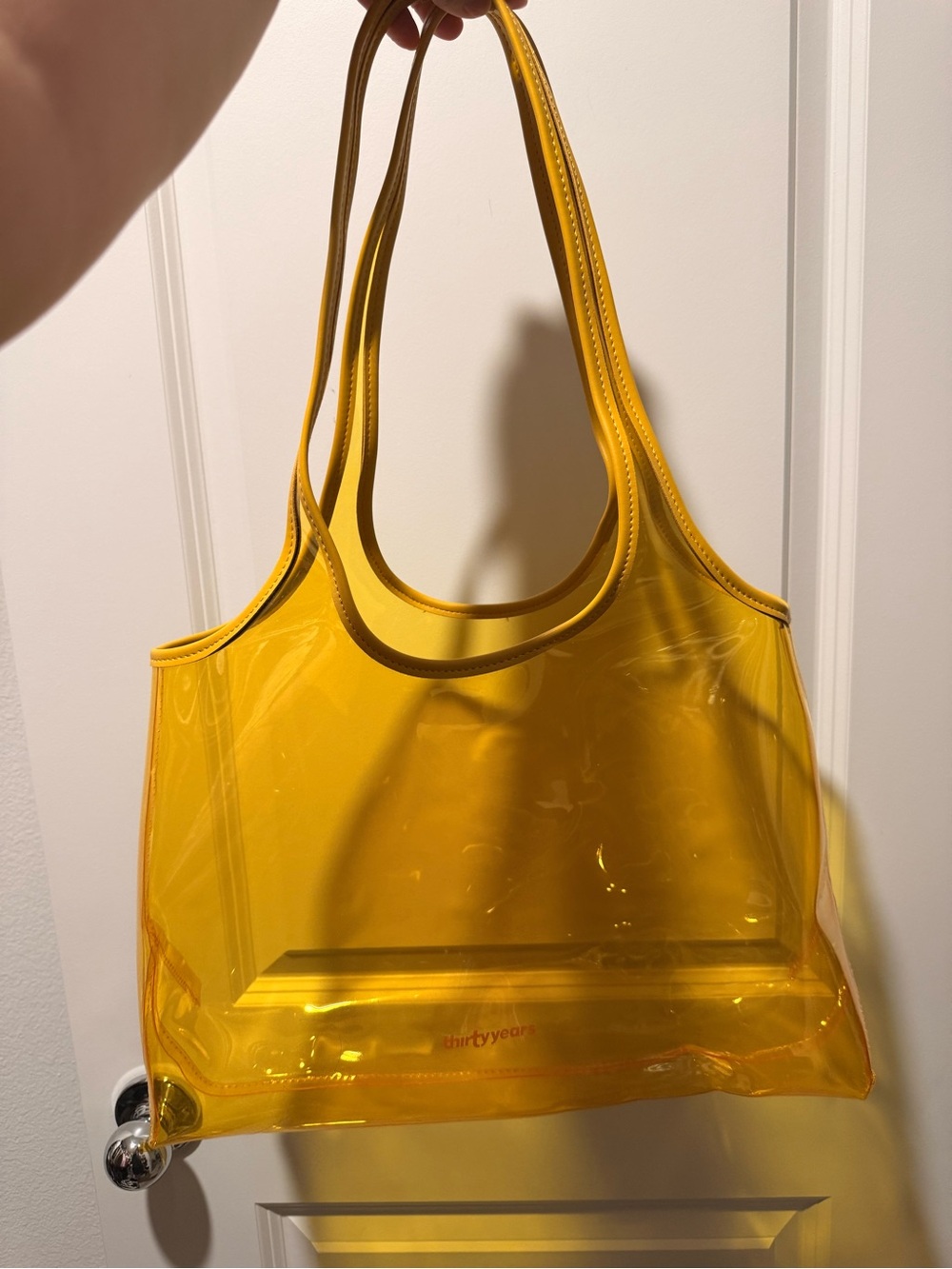 Thirty Years Clear Tote Bag in Honey